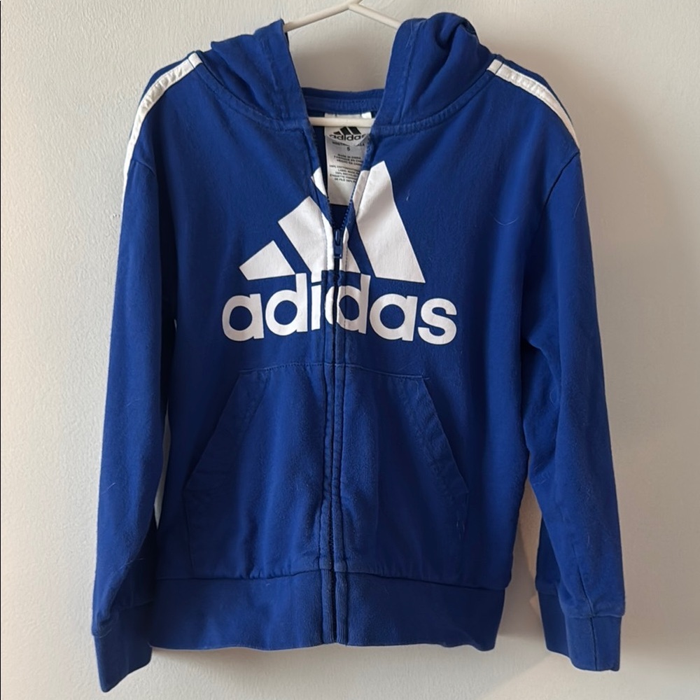 Adidas Kids Blue Hoodie